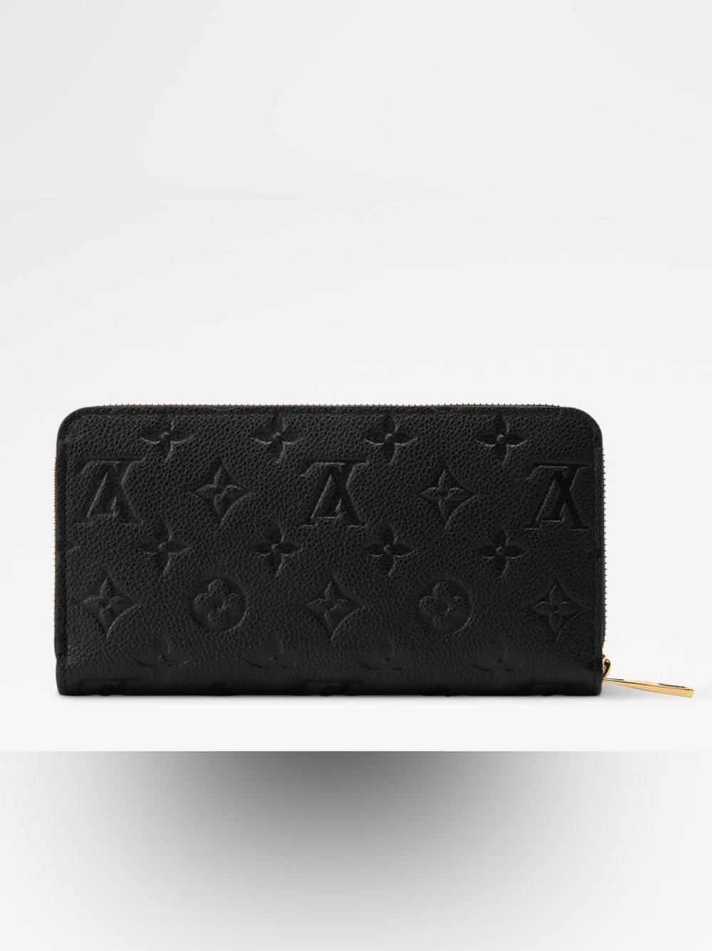 Louis Vuitton Black Embossed Monogram Zip Wallet